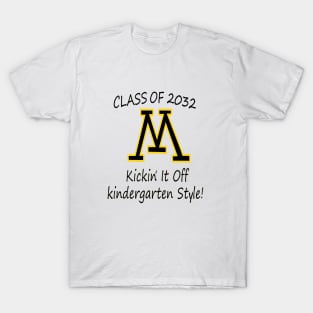 Class Of 2032 Shi, First Day Of School T-shirt, Pre-Kinder Shirt Teacher, Pre-K Teen Shirts, kick it off shirt - kindergarten style T-Shirt